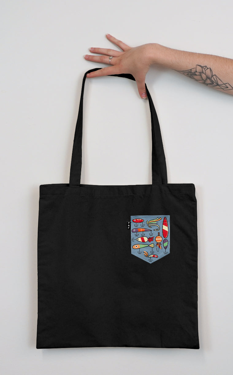 Tote Bag à poche Garde la pêche