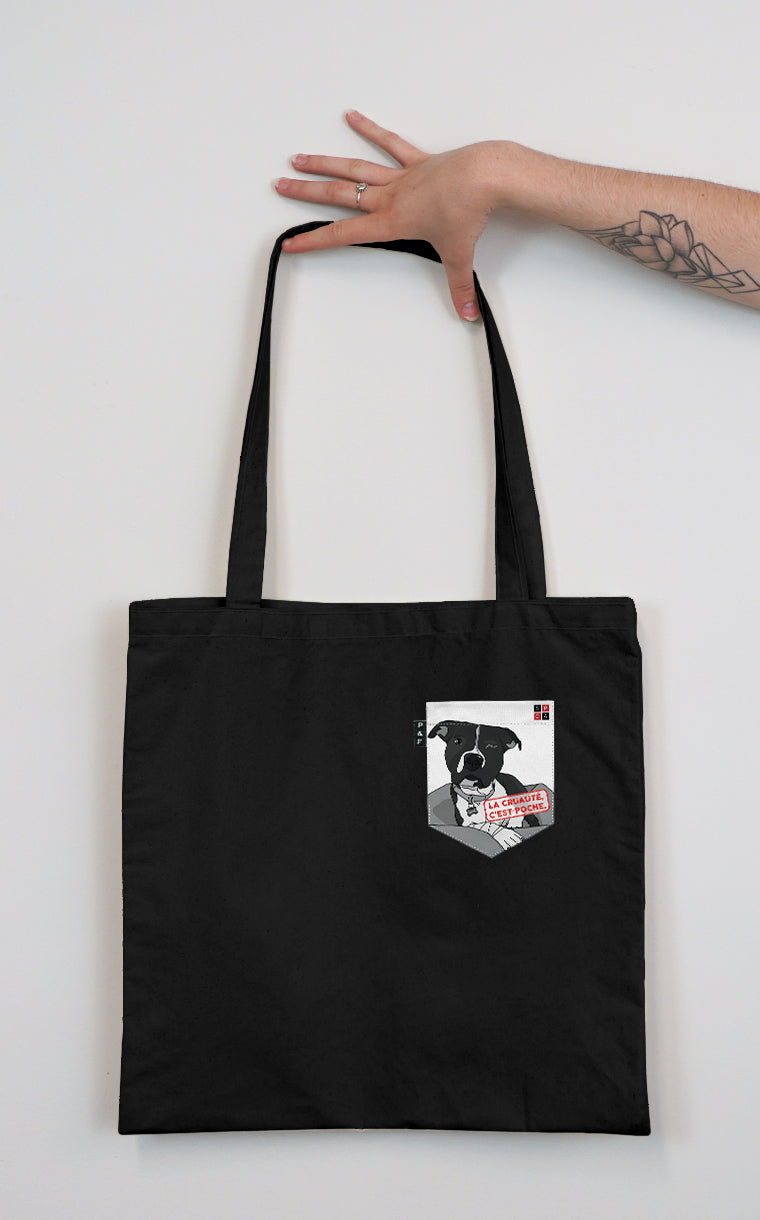 Tote Bag with pocket Cruelty is pocket