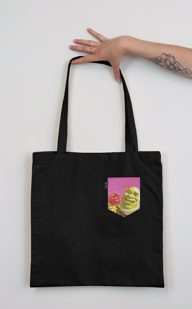 Tote Bag à poche Le shrek est dans malle