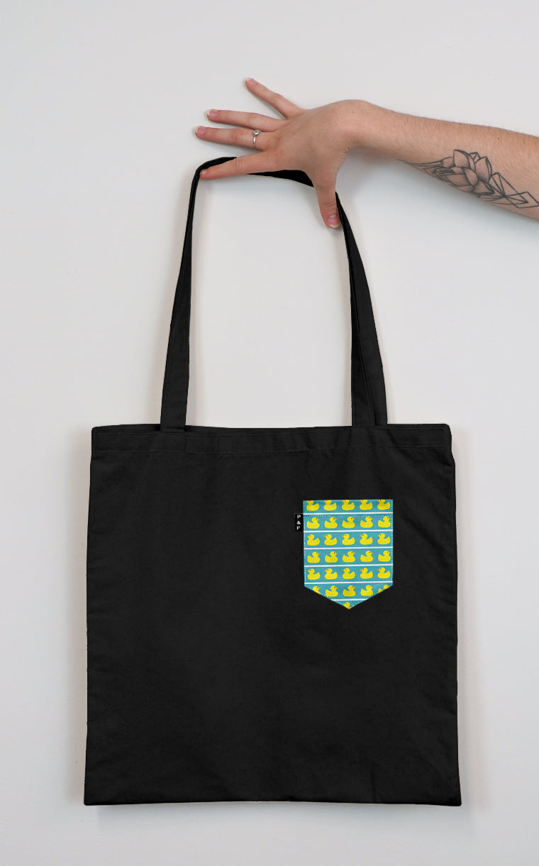 Tote Bag with pocket We always take a bath