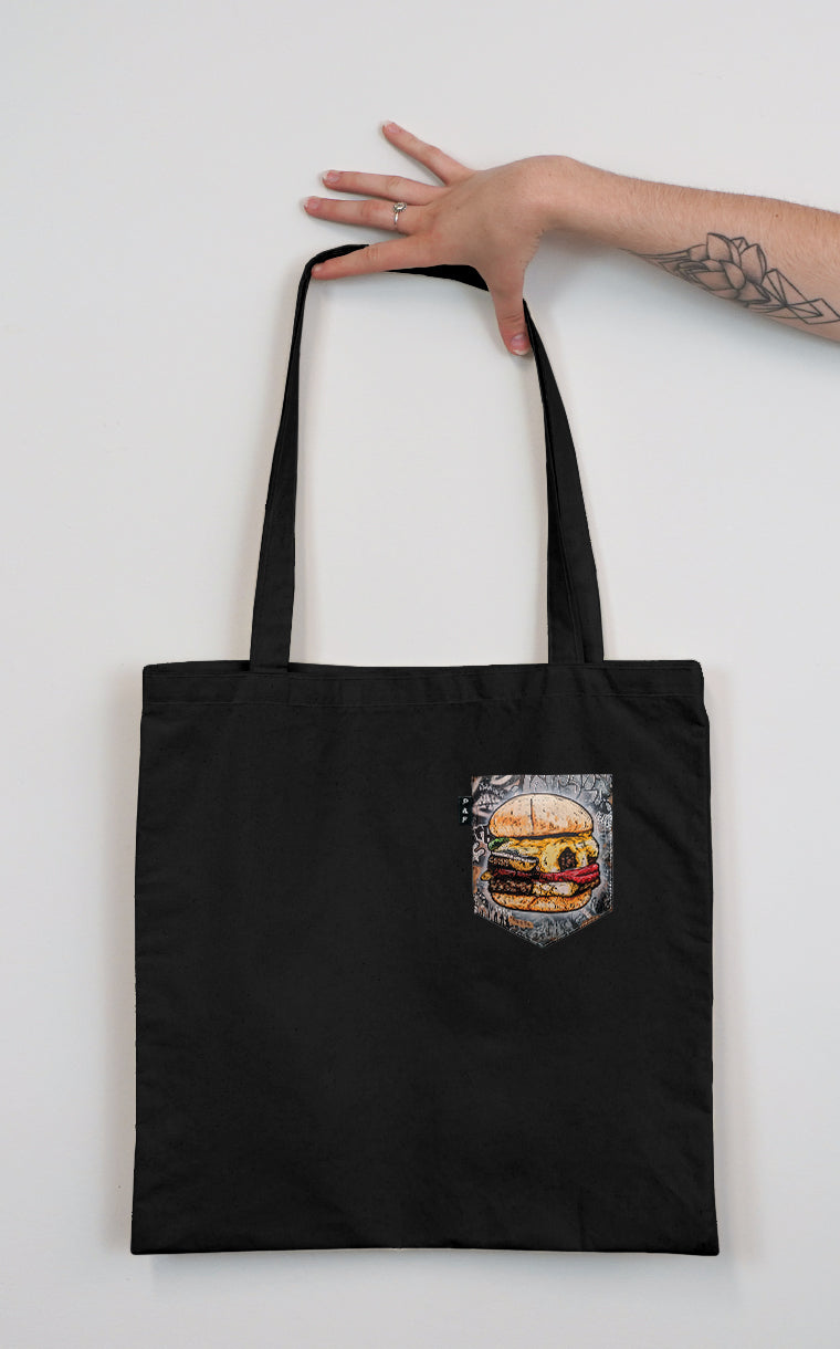 Tote Bag à poche Où  steak haché