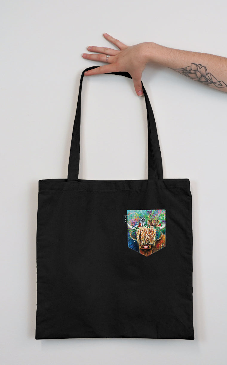 Tote Bag à poche Pis au carré
