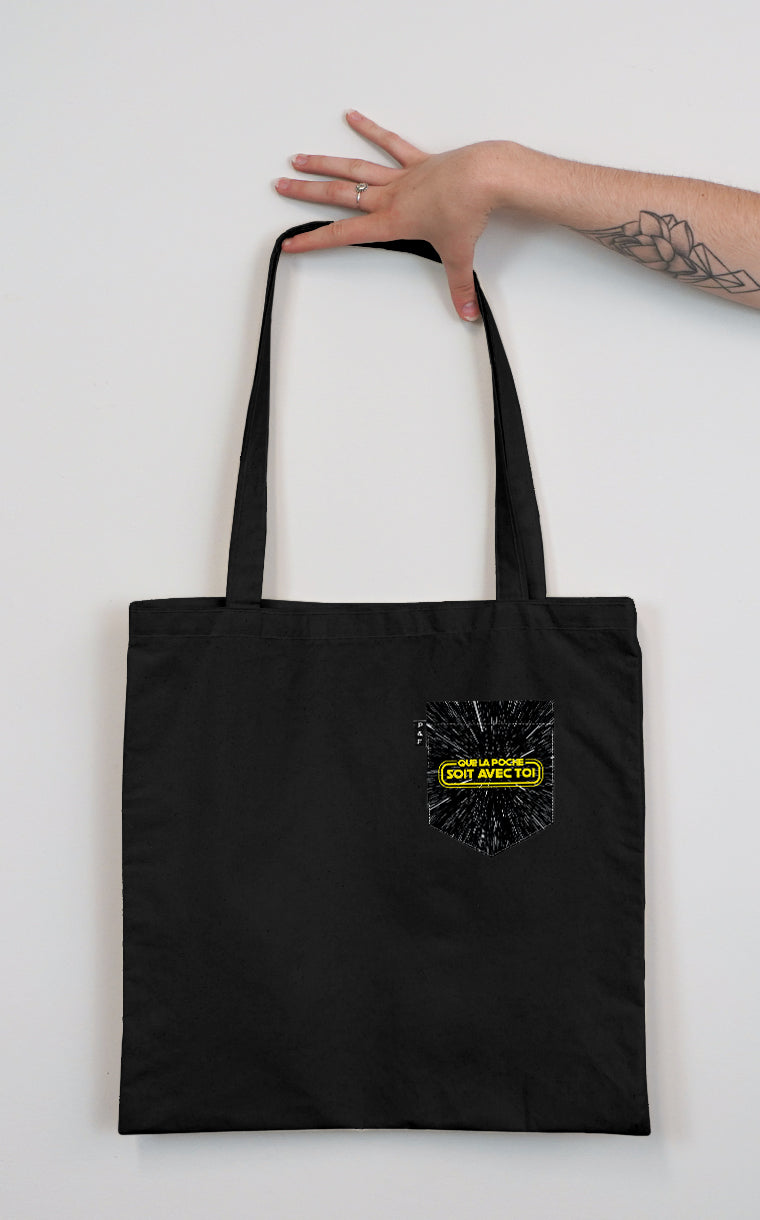 Tote Bag with pocket May the Pocket be with you