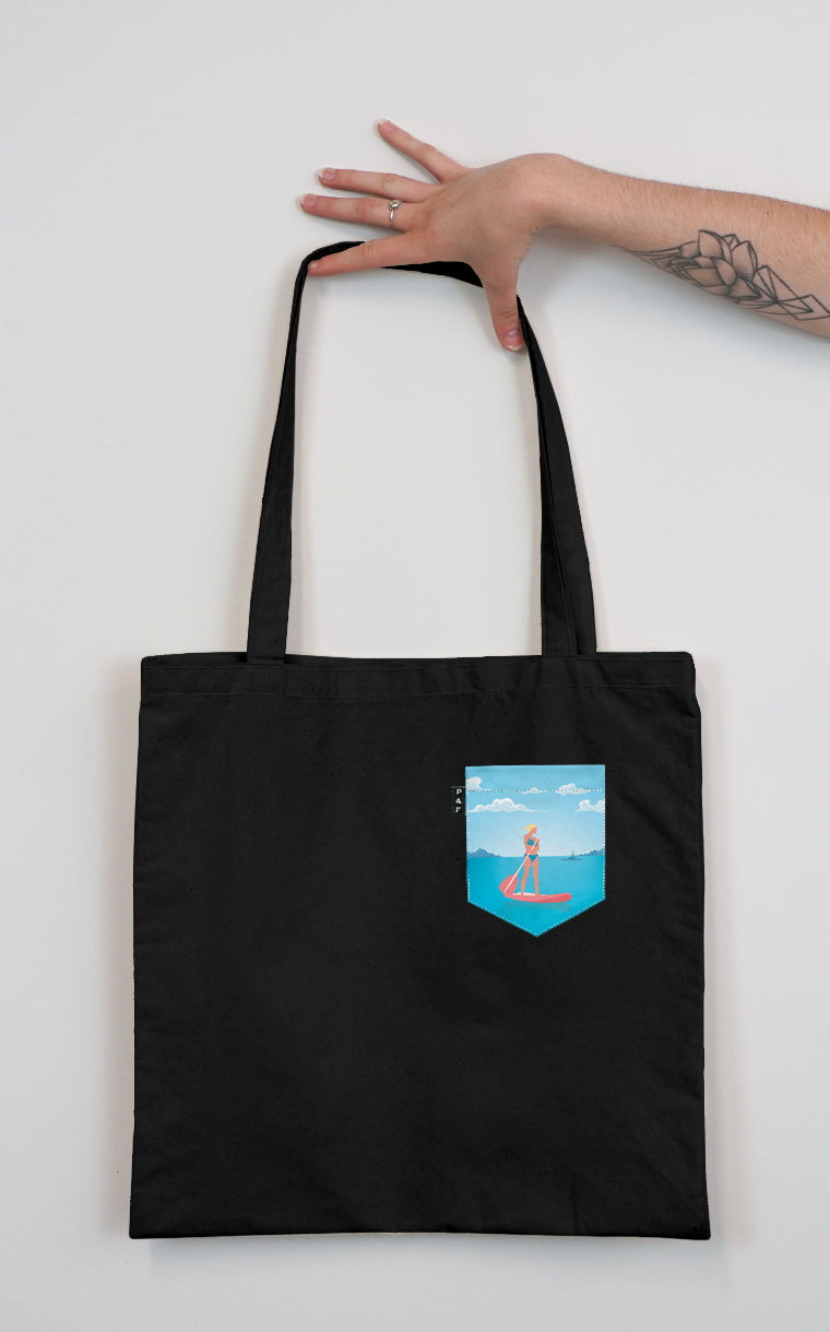 Wave on You Pocket Tote Bag