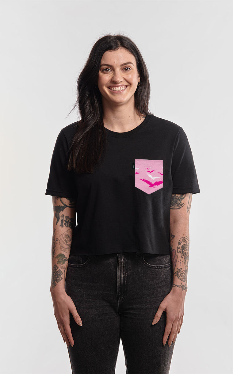 T-shirt « crop top » à poche Fondation Lise Watier