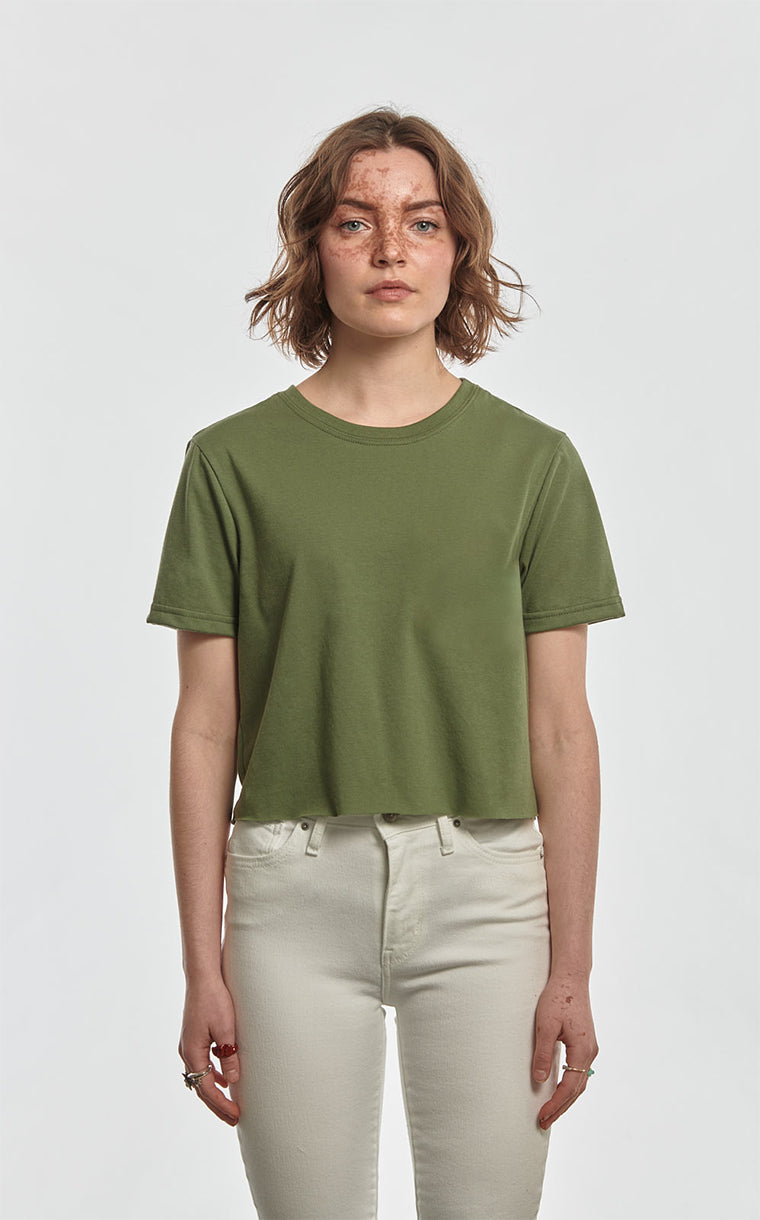 Crop top t-shirt with no pocket