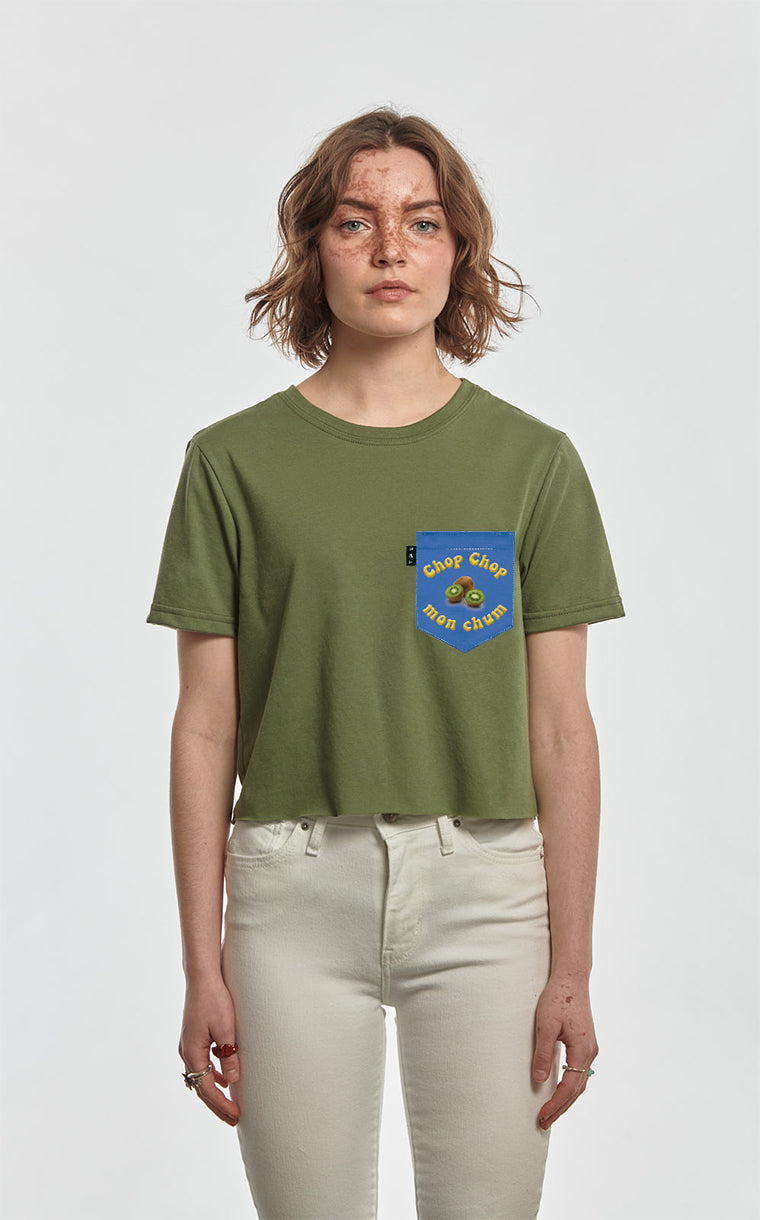 Chop Chop Pocket Crop Top T-Shirt