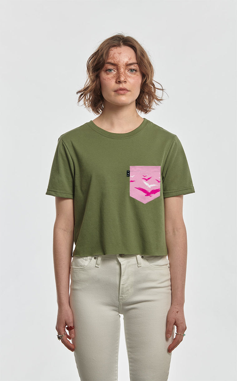 T-shirt « crop top » à poche Fondation Lise Watier