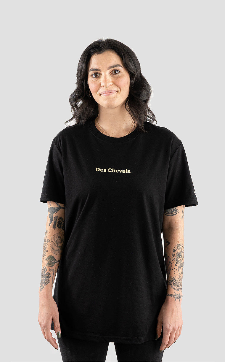 T-shirt imprimé unisexe Des Chevals.