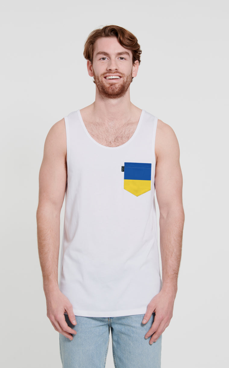 Camisole à poche pour homme avec poche Couleurs de l'Ukraine ^ 