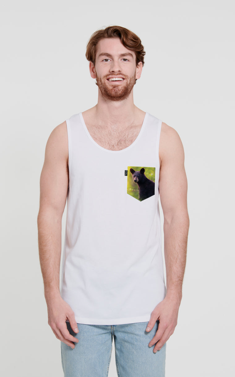 The average bear pocket tank top