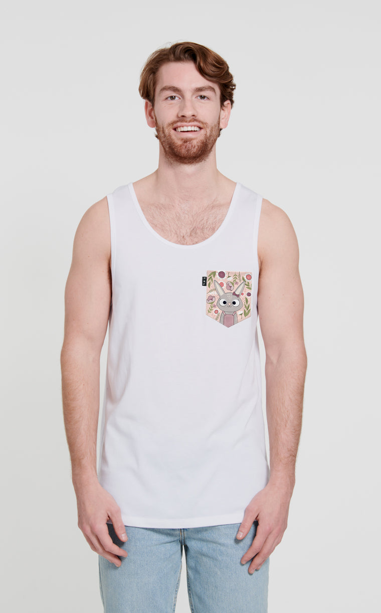 Camisole à poche pour homme avec poche Lapine Marguerite ^ 