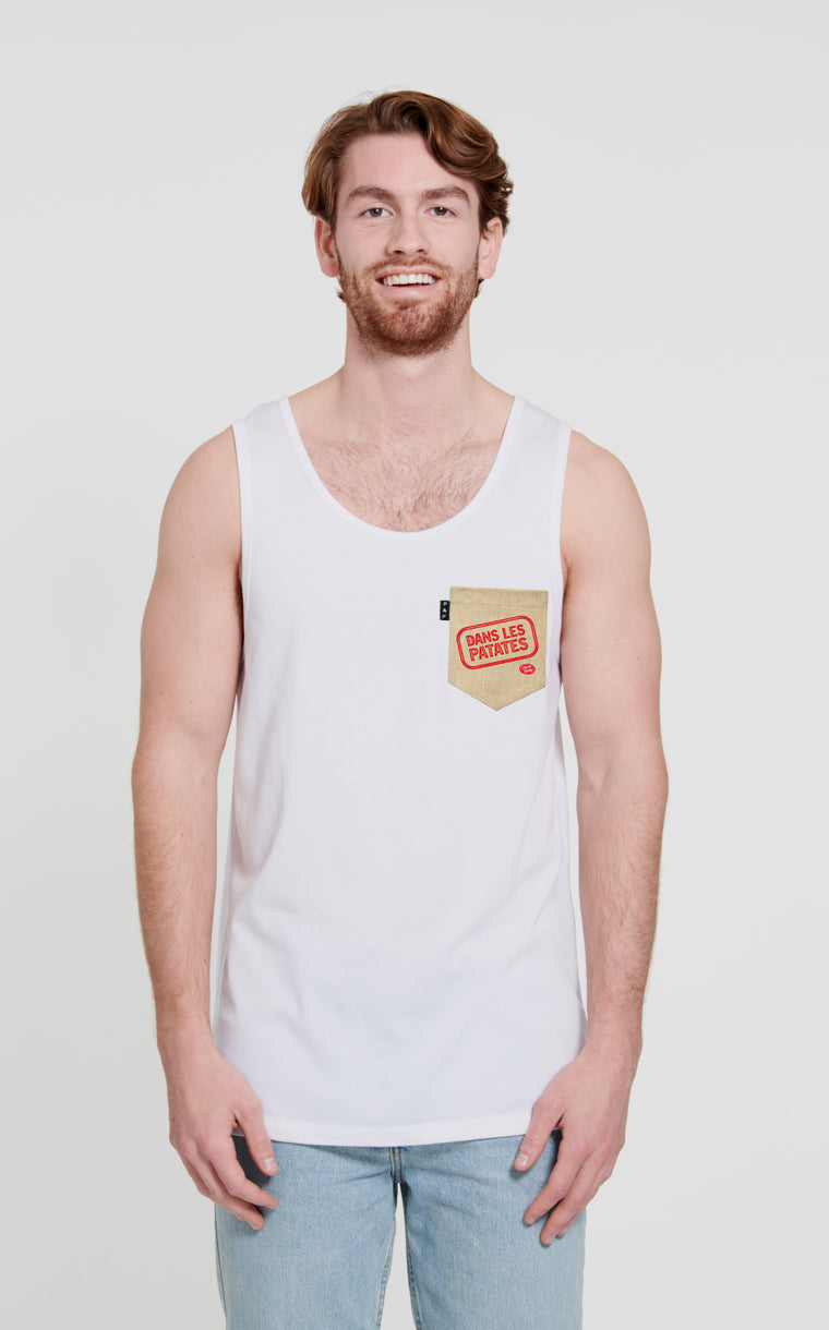 Camisole à poche pour homme avec poche Poche de patates ^ 