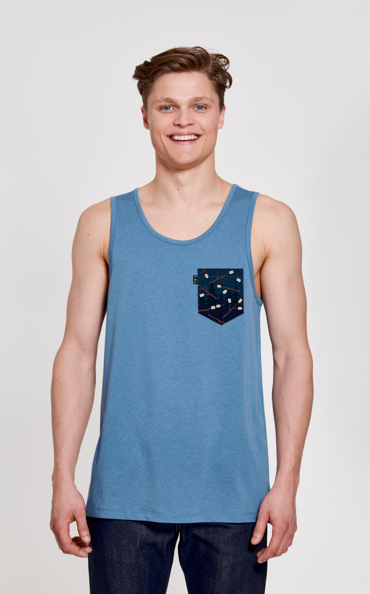 Marshmallow Grain Pocket Tank Top