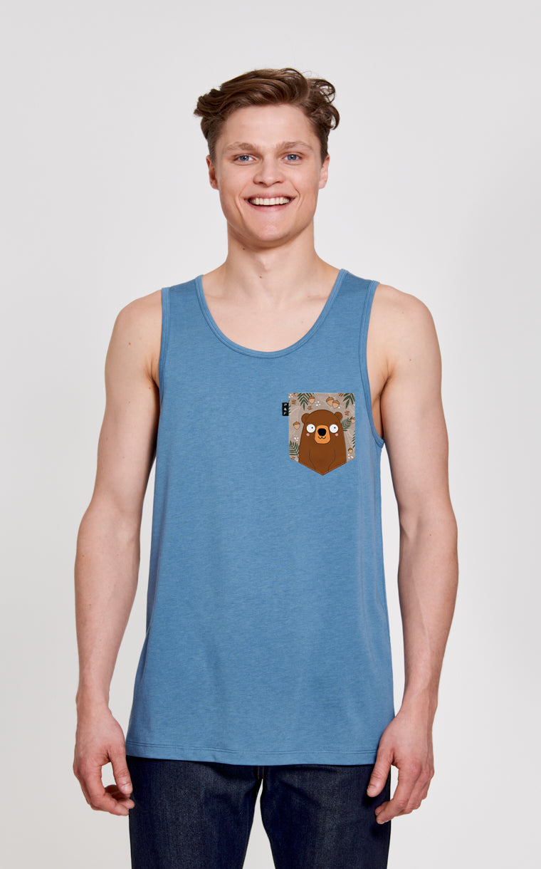 Camisole à poche pour homme avec poche Ours Winston ^ 