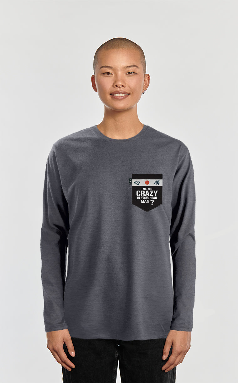 Are you crazy in the head long sleeve pocket sweater