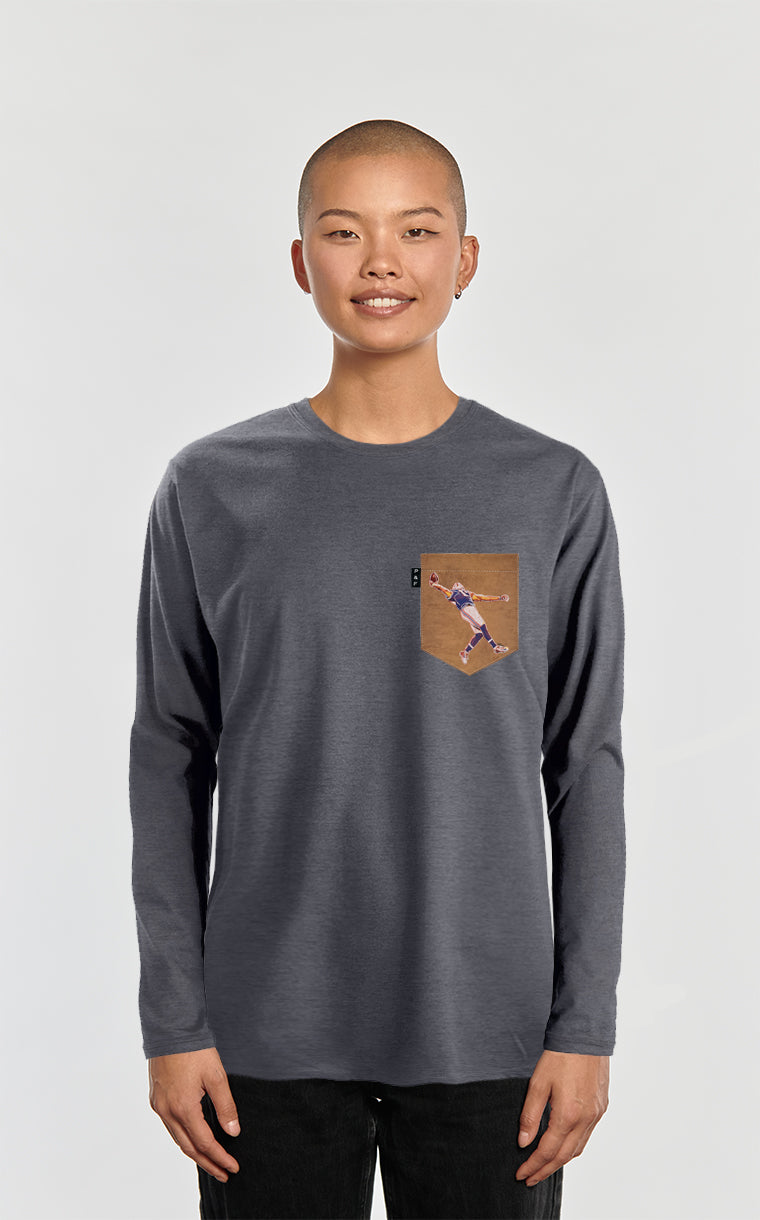 Catch 'em all pocket long sleeve sweater