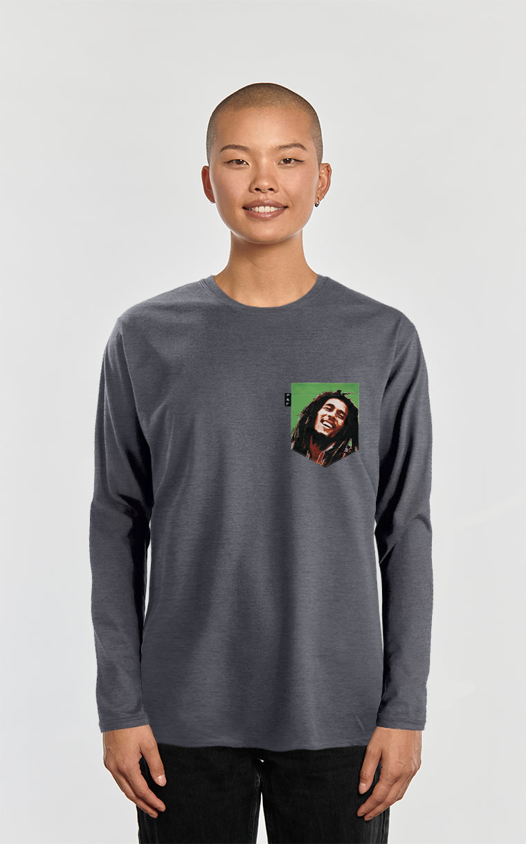 Bob Pocket Long Sleeve Sweater with Hair