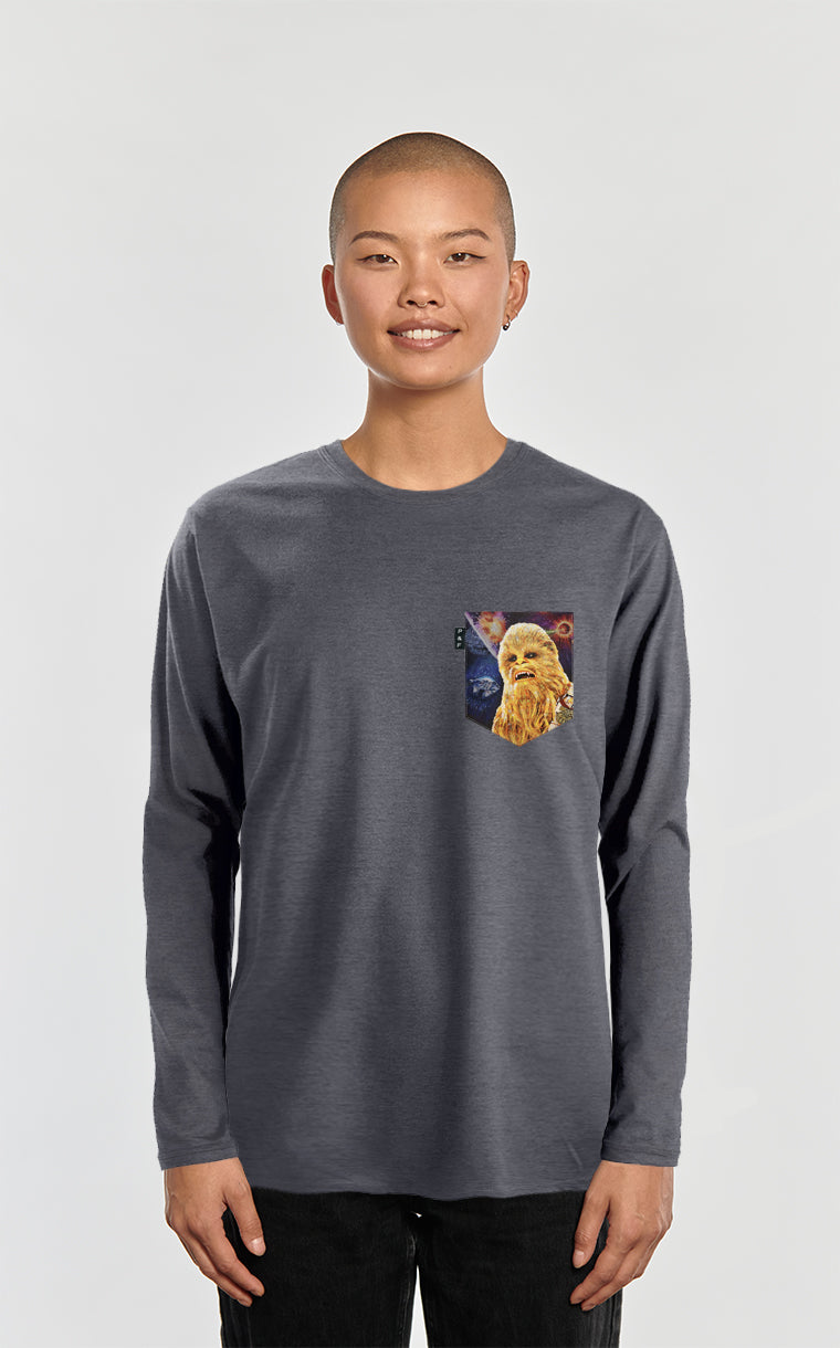 Onomatopoeia long sleeve pocket sweater