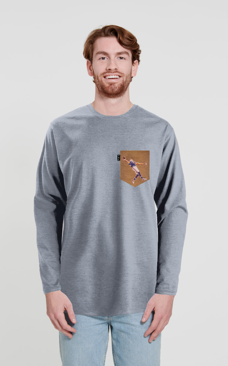 Catch 'em all pocket long sleeve sweater