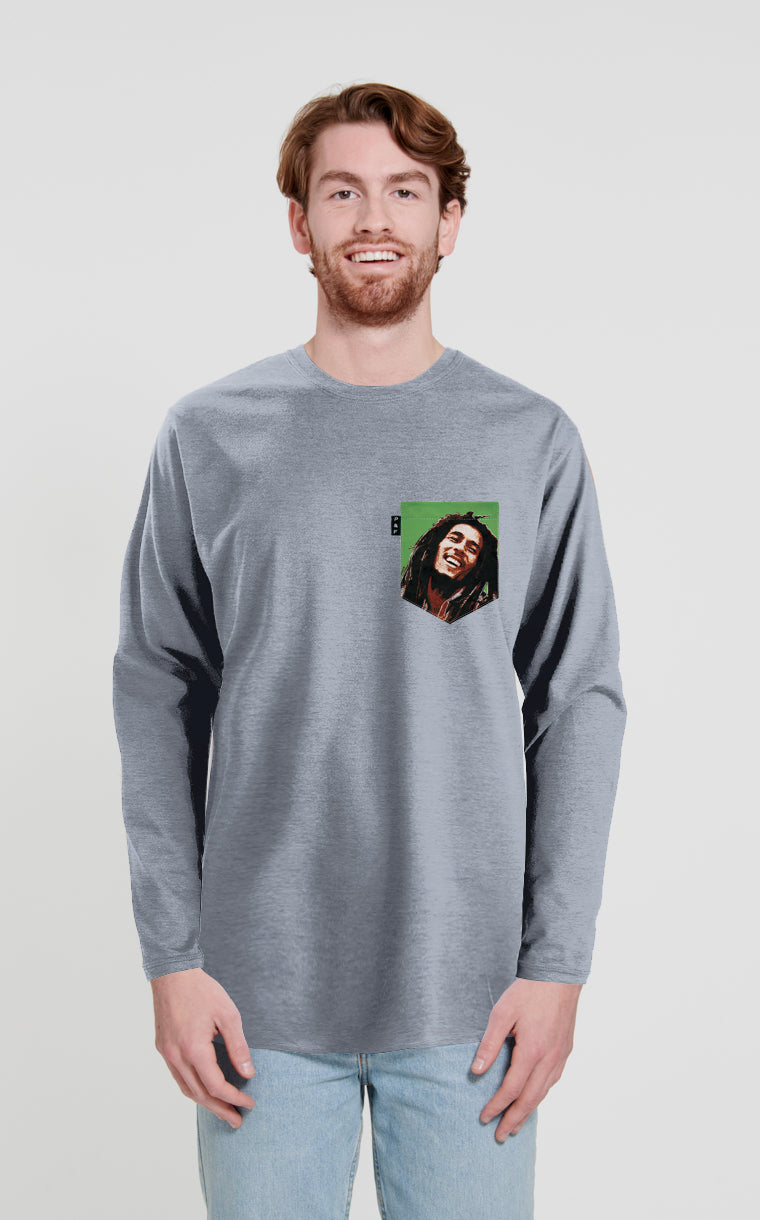 Bob Pocket Long Sleeve Sweater with Hair