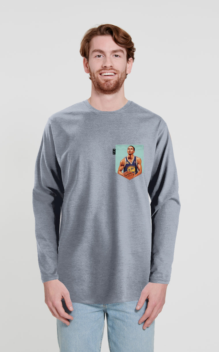 Chef curry long sleeve pocket sweater