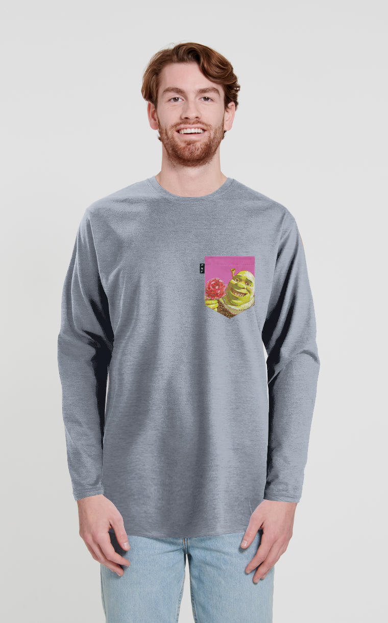 Shrek is in the trunk long sleeve pocket sweater