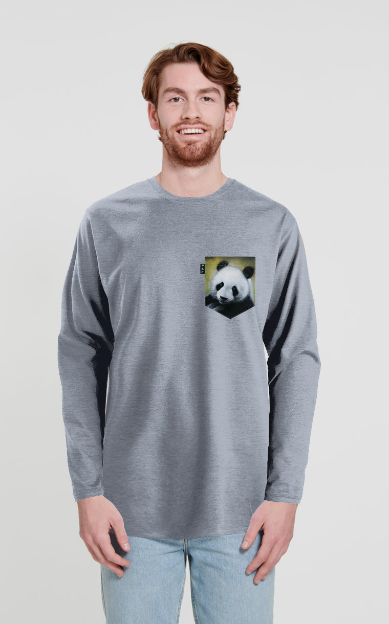 Panda Replay long sleeve pocket sweater