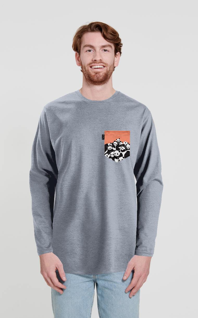 Pandawan Long Sleeve Pocket Sweater