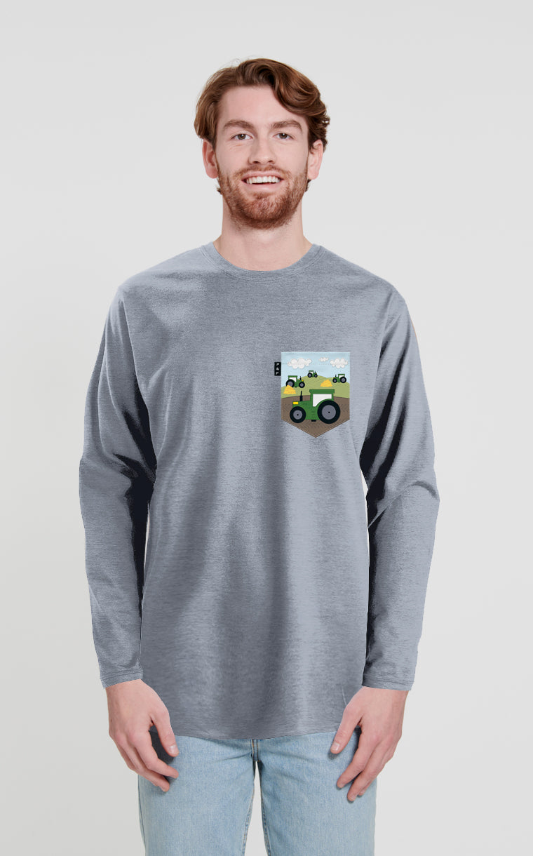 Misteur Tracteur long sleeve pocket sweater