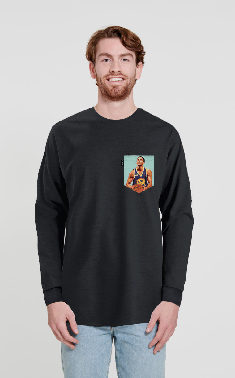 Chef curry long sleeve pocket sweater