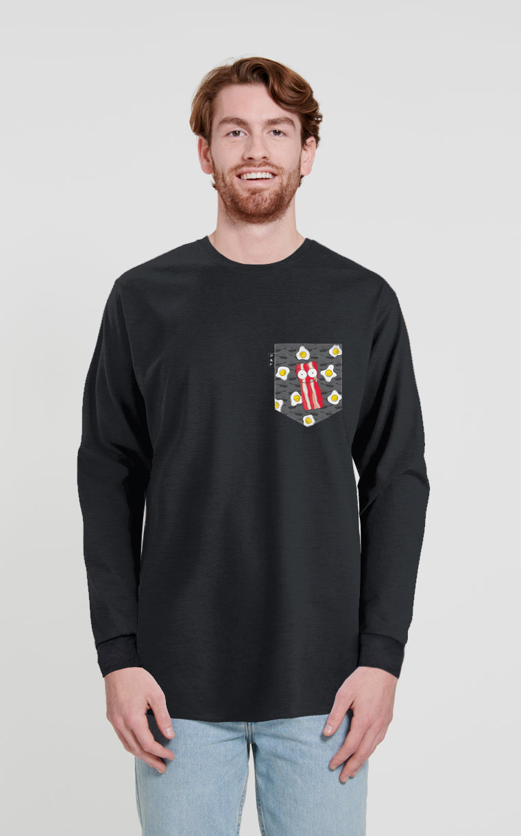 Mr. Bacon Long Sleeve Pocket Sweater