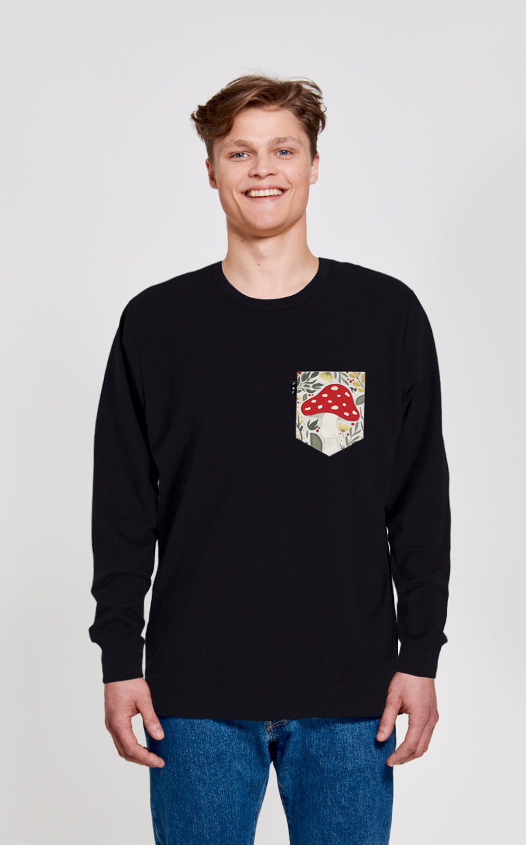 Crewneck Qc à poche pour unisexe avec poche Dwight Shroom ^ 