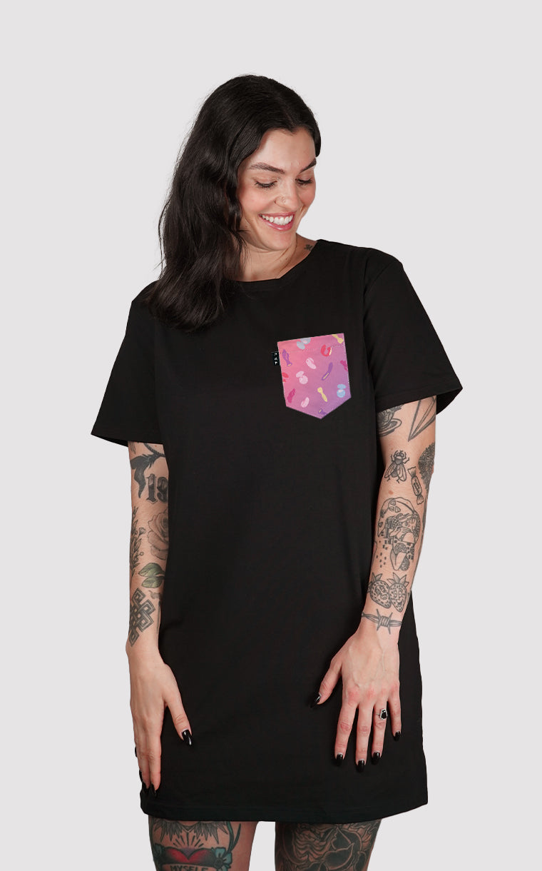 Robe à poche pour femme avec poche Good Vibrations ^ 