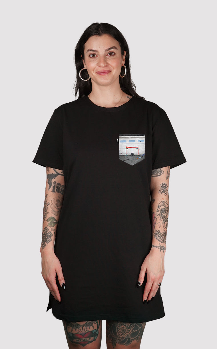 Robe à poche pour femme avec poche Hockey Google ^ 