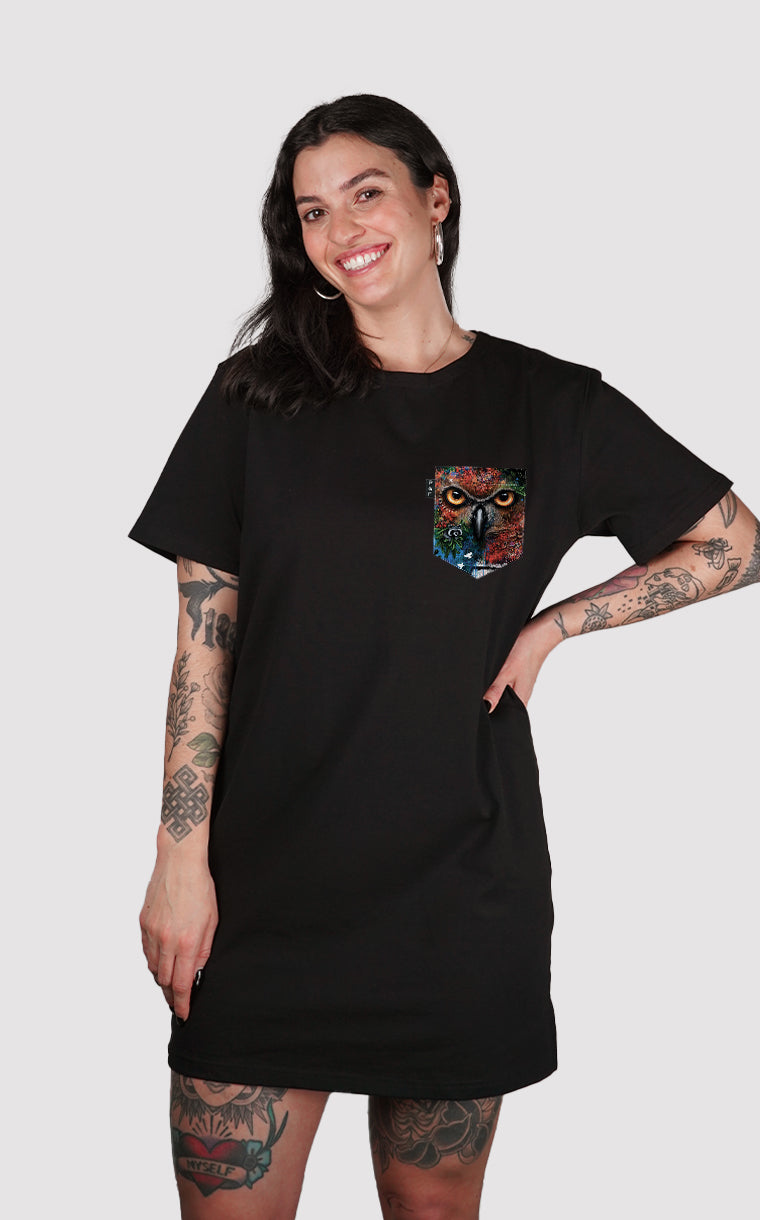 Robe à poche pour femme avec poche Owly Grail ^ 