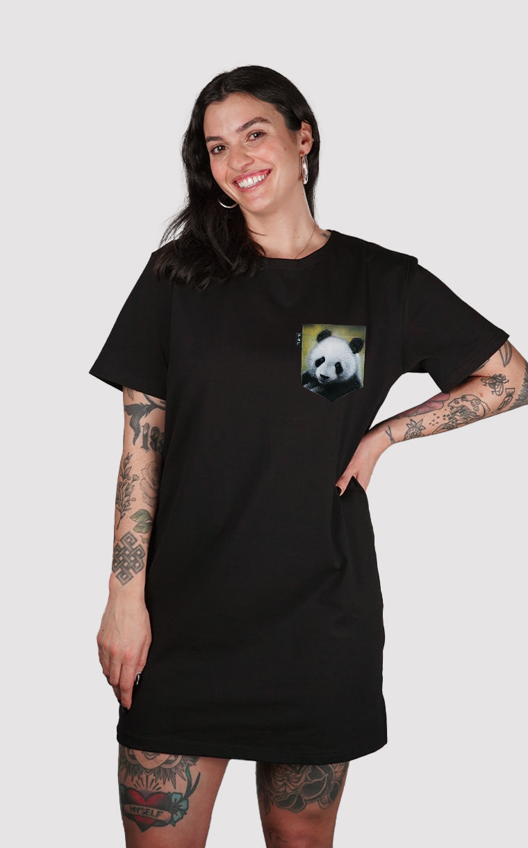 Robe à poche pour femme avec poche Panda Replay ^ 