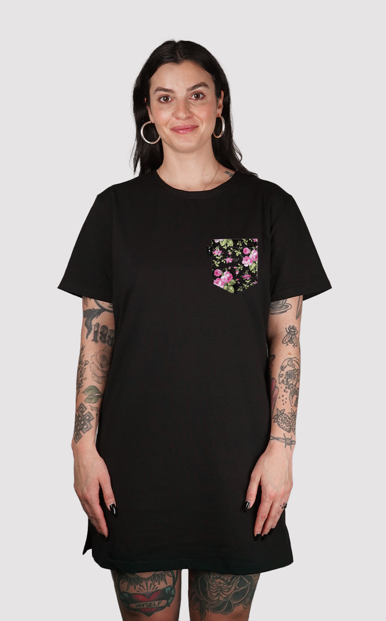 Robe à poche pour femme avec poche Roses ^ 