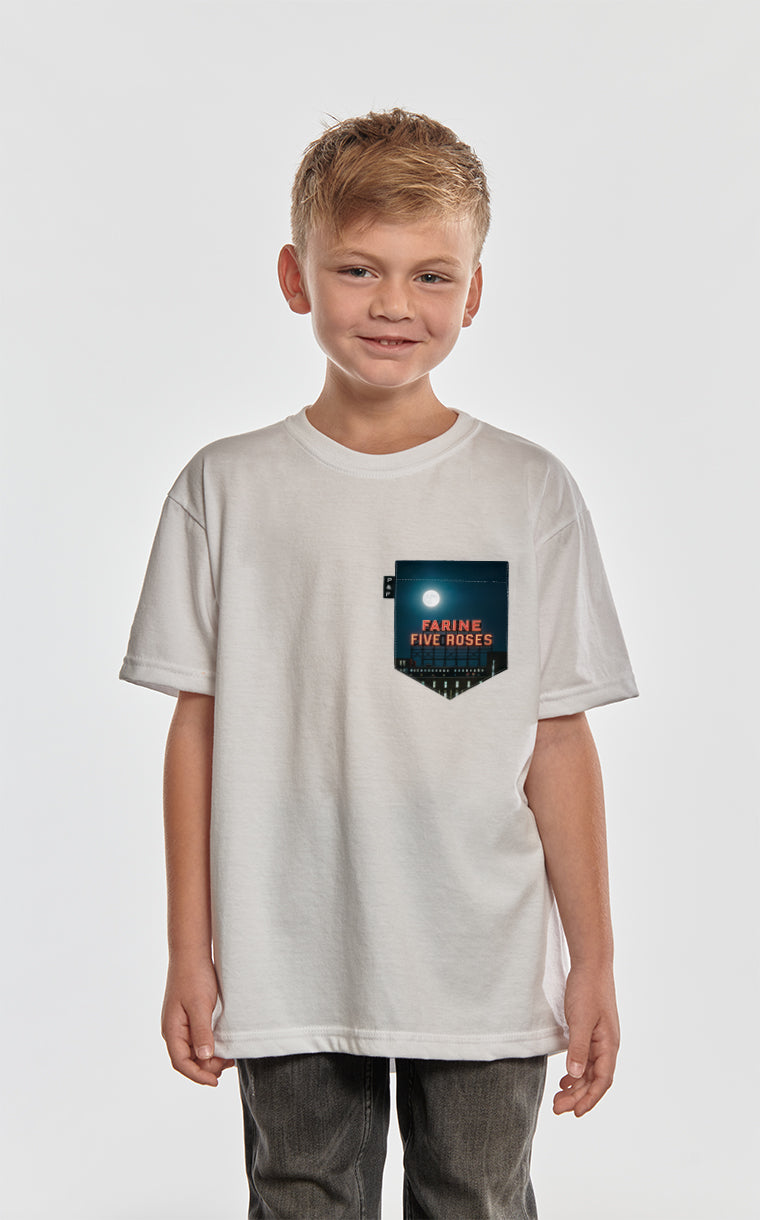 T-shirt à poche pour enfant avec poche De Farine ^ farine five roses