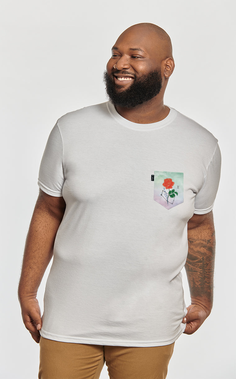 T-shirt à poche pour homme avec poche Gemini Cricket ^ 