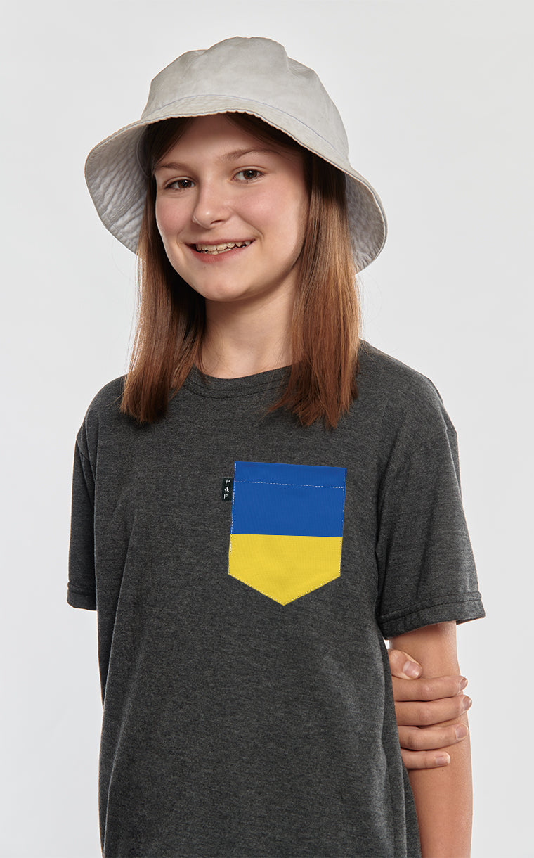 T-shirt à poche Couleurs de l'Ukraine