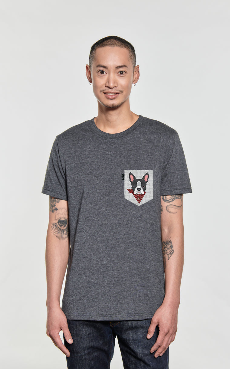 T-shirt à poche pour homme avec poche Chienne à Jacques ^ 