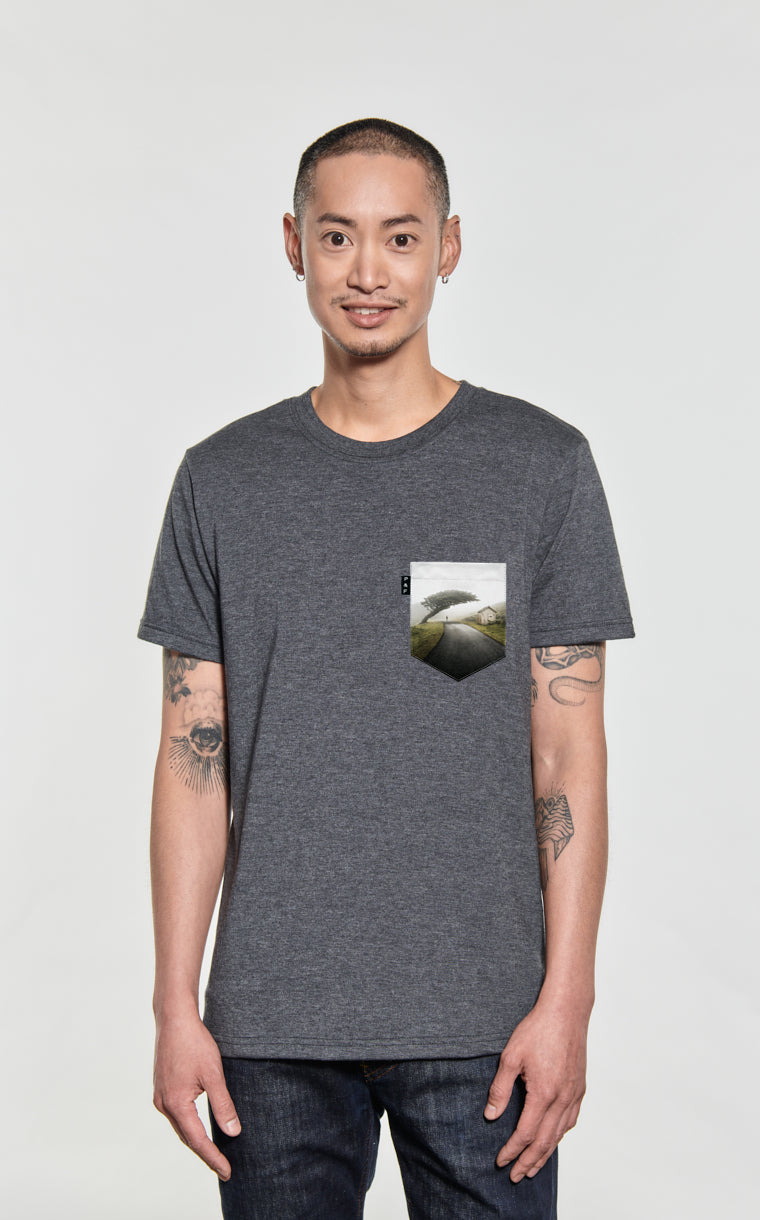 T-shirt à poche pour homme avec poche Les Troncs ^ arbre dans orage