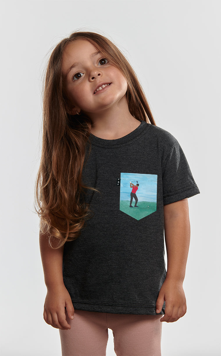 T-shirt à poche pour tout petit avec poche Club SandWedge ^ 