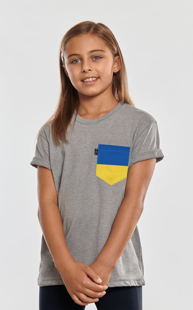 T-shirt à poche Couleurs de l'Ukraine