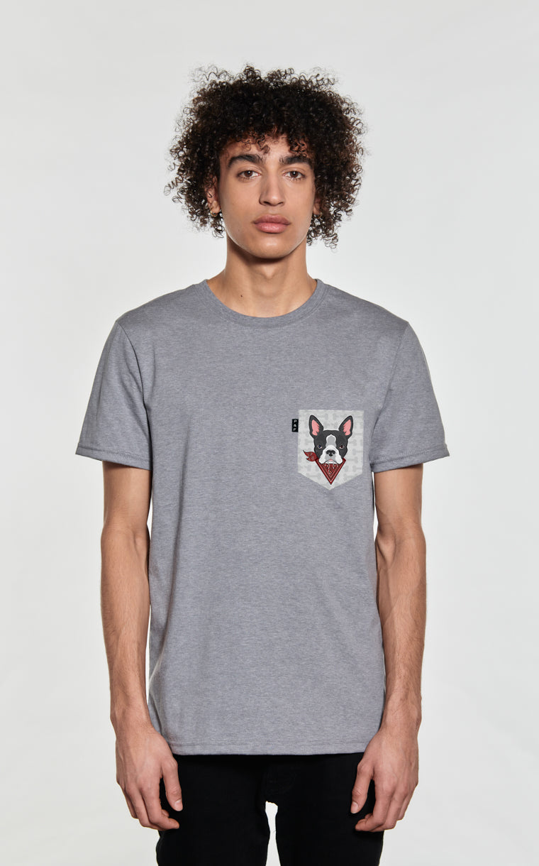 T-shirt à poche Chienne à Jacques