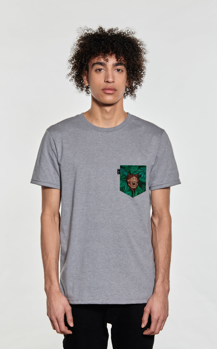 T-shirt à poche pour homme avec poche Dino Clavet ^ 