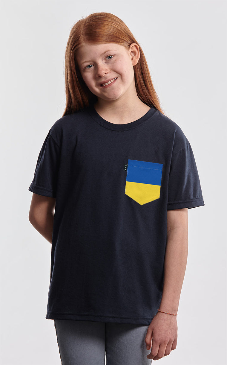 T-shirt à poche Couleurs de l'Ukraine