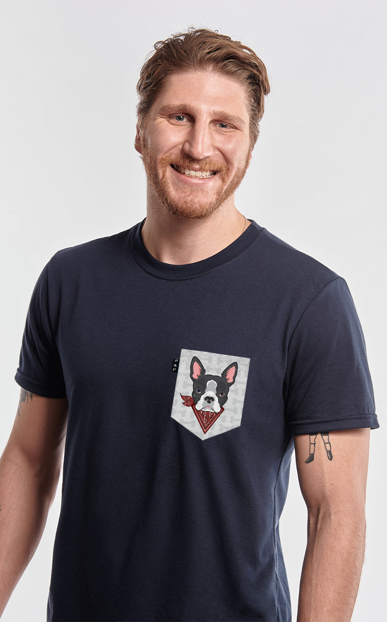 T-shirt à poche Chienne à Jacques