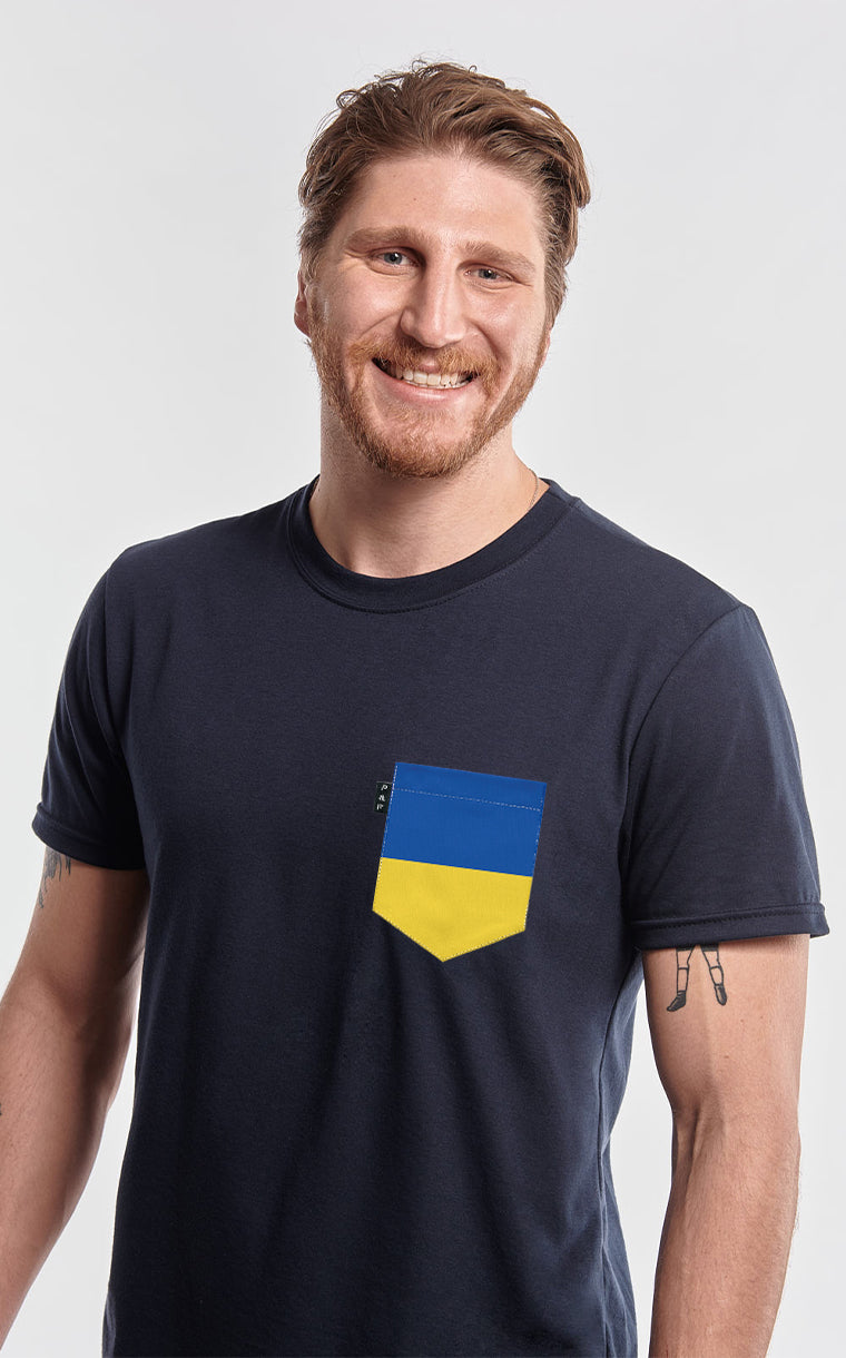 T-shirt à poche Couleurs de l'Ukraine